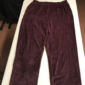 NWOT Lands End Sport Knit High Rise Corduroy Pants Burgundy Women’s Medium 10-12